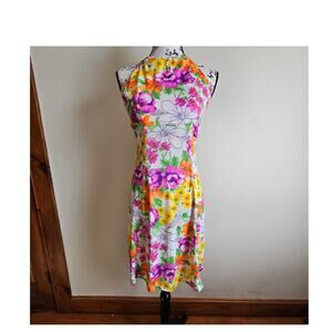 Vintage 1970s Paula Jaq'lyn Floral Retro Dress, SZ S, Hard to Find!